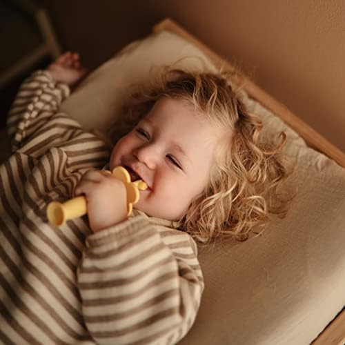 Soft Lilac flower shaped training toothbrush for infants