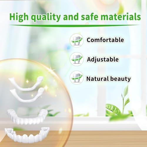 Detailed view of the flexible food-grade material of Care Spring veneers.
