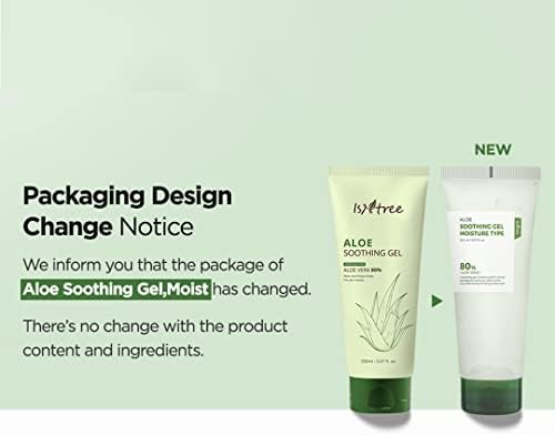 A visual comparison of the Isntree moisture type aloe gel consistency.
