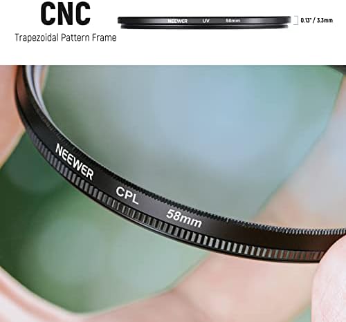 Close up of Neewer neutral density filter glass