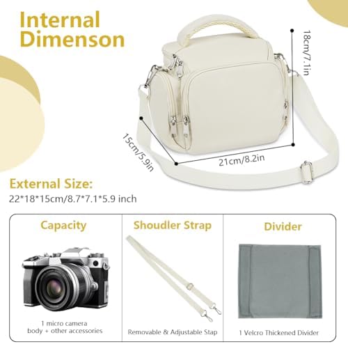 Ainiv SLR camera case internal compartments with padded lenses