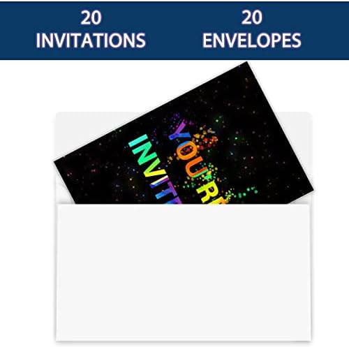Premium thick matte card stock invitation card pack with matching white mailing envelopes