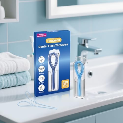 Side view of the hygienic storage case containing Rizuko dental care threaders