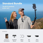 Insta360 Ace Pro 2 dual battery bundle displaying the camera with its 2.5 inch flip touchscreen extended.