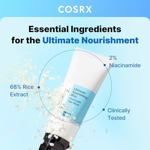 COSRX Korean skincare overnight sleeping mask packaging showing ingredients