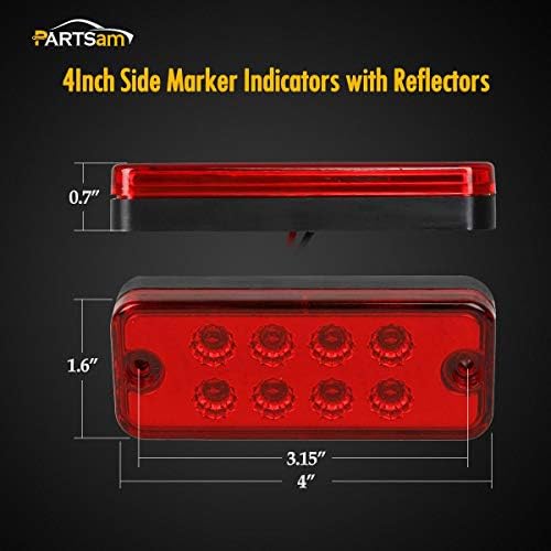 Partsam waterproof rectangular clearance lamps subjected to wet weather conditions highlighting long lasting durability.