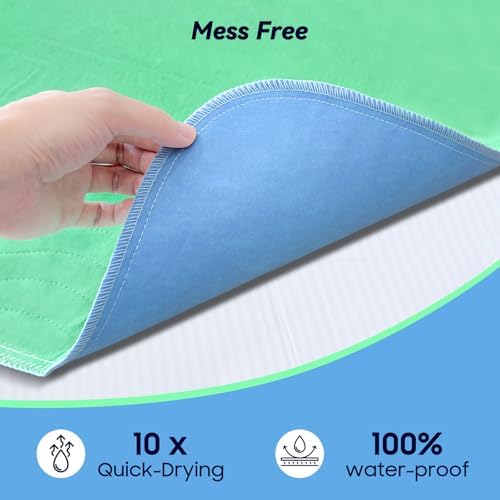 Fygrip 36 by 36 inch washable underpad soft velvet top texture