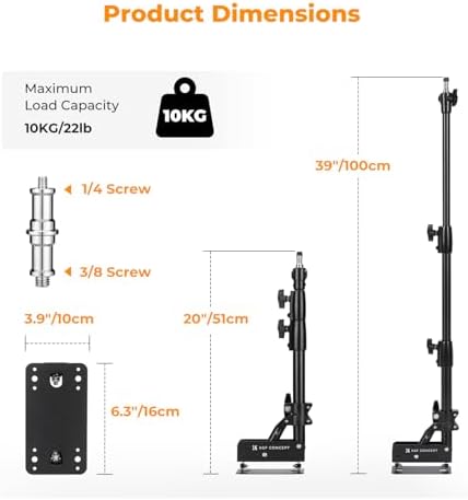Installation hardware for K&F Concept wall mount boom arm