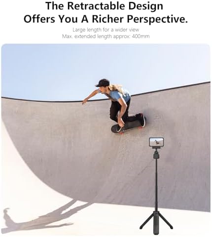 NEOSOU handheld monopod grip being carried easily inside a pocket showing its lightweight portable size.