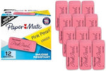 PAPERMATE Paper Mate Pink Pearl Erasers, Large, 12-Count - Image 2