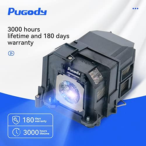 Pugody V13H010L71 projector bulb module showcasing the complete black plastic housing