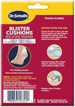 Dr. Scholl's hydrogel blister plasters for instant heel pain relief and shoe friction protection.