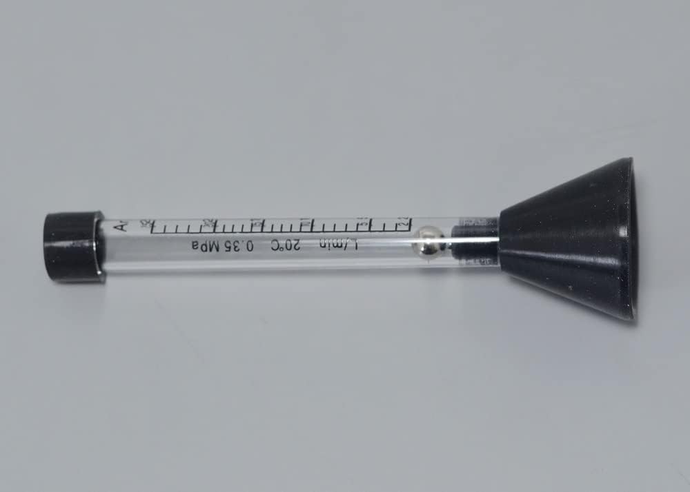 Riverweld gas flow meter scale close up