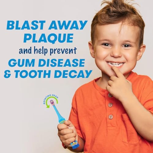 Close up of soft bristles on Firefly kids power toothbrush