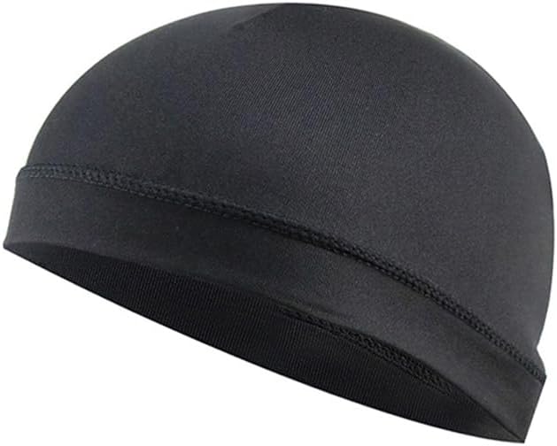 WSHSTS cooling skull cap helmet liner front view in black color