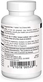 Source Naturals French maritime pine bark extract antioxidant supplement nutritional information panel