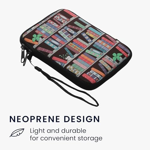 Kwmobile pouch open showing interior dimensions for 6 inch devices