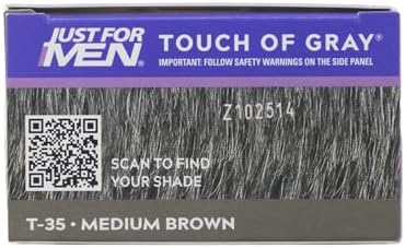 Back label details of Just For Men Touch of Gray hair dye for men