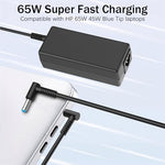 PIOEVTKA 65W computer power adapter brick with three prong wall cord