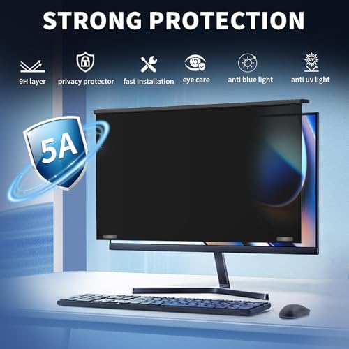 DEJIMAX 27 inch privacy shield demonstrating side blackout security feature