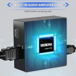 Full packaging contents of the Ozvavzk HDMI ARC adapter kit with included cables.
