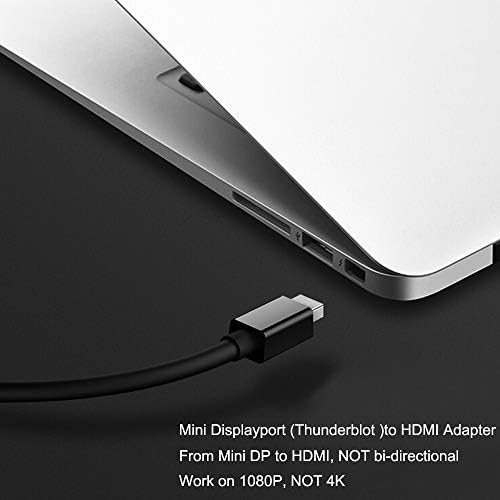 Close-up of the QCEs Thunderbolt 2 to HDMI display converter showing the premium shielding wire