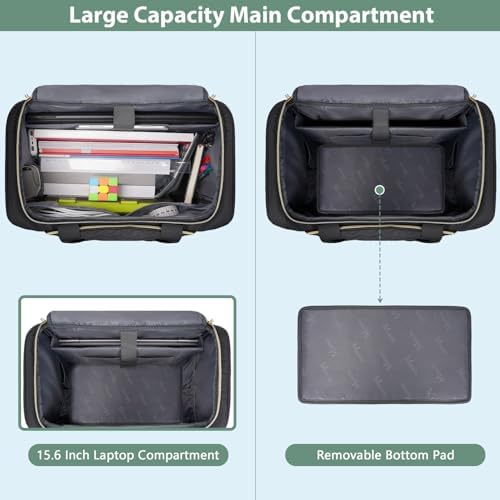 MATEIN teacher tote bag with the insulated lunch box pulled out.