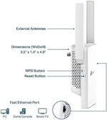 Back view of TP-Link AC1200 range extender showing port details