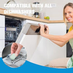 Side view of Oooflower lemon scented dishwasher cleaner 6 pack
