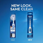 Oral-B Pro 100 Precision Clean power button and battery compartment assembly view.