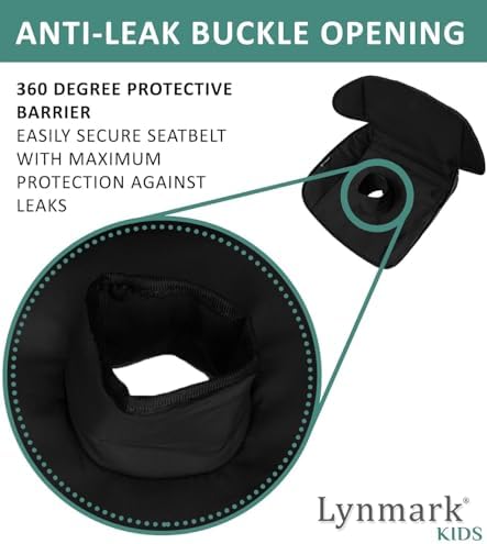 Lynmark travel-friendly car seat protector folded for storage