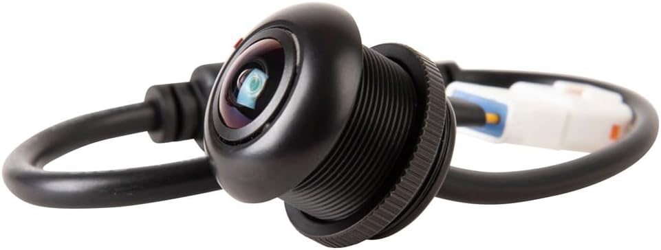 Tusk front camera kit for ride command showing the main high definition camera lens and aluminum housing unit