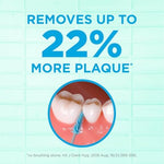 GUM rubber bristles design for gentle gum stimulation and tooth cleaning.