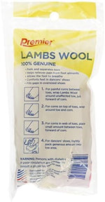 Soft white lambs wool padding for corn relief and toe protection.