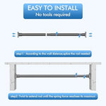 Stainless steel shower rod extended to 80 inches