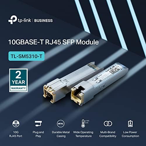 TP-Link 10G copper SFP+ transceiver angled profile