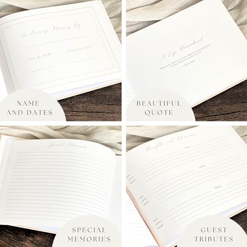 Funeral guest book kit with matching welcome sign and bookmark