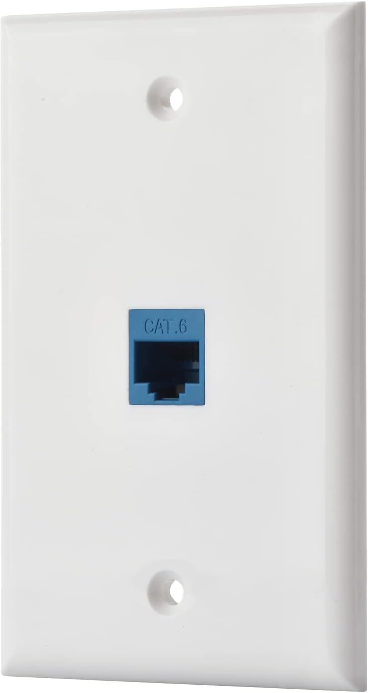 Pokivir white double gang wall plate with screws