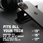 Steepy eco friendly recycled plastic laptop wedge displaying open ventilation airflow design