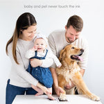 Demonstration of zero-contact dog paw print transfer using Pearhead pad.