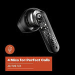JBL Tune Flex black earbuds side profile view