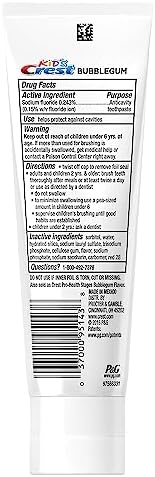 Crest children's fluoride gel toothpaste for cavity protection