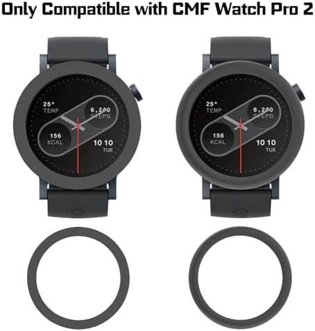 Replacement metal bezel rings for CMF Watch Pro 2 side angle profile