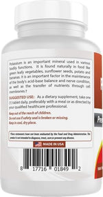 Imported Best Naturals potassium citrate container showing secure safety seal and product batch information