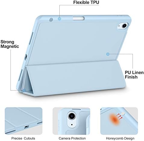 Akkerds sky blue shockproof case with soft flexible TPU back shell