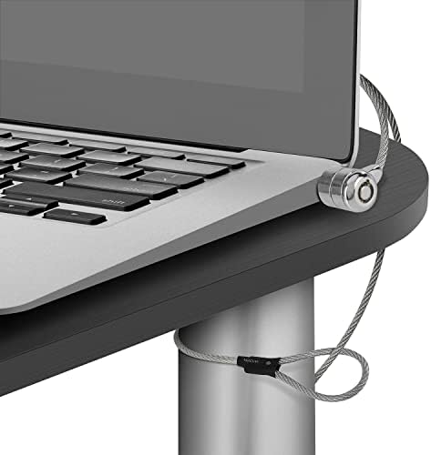 Compact premium laptop security padlock kit showing the flexible ball joint rotation features.