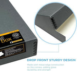 Detailed view of the acid-free board texture of the storage box