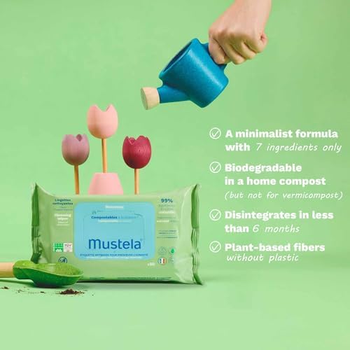 Mustela natural origin avocado extract plant based wipes