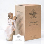 Willow Tree Mother Daughter figurine lifestyle setting on a bedside table