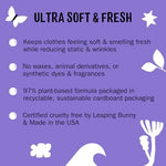 Molly's Suds lavender fragrance eco friendly packaging side view detailing instructions